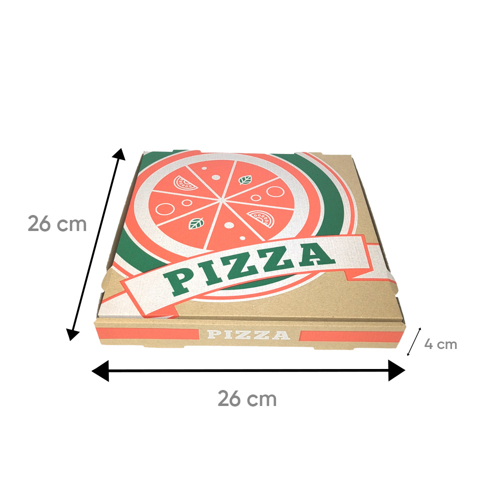 Boite à pizza 26x26x4 cm